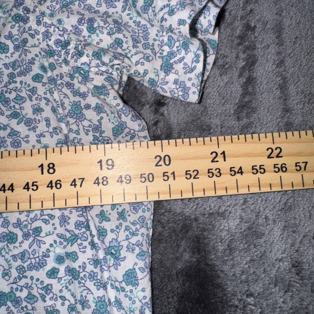 Wrangler Wrancher Womens Blue Floral Western Pearl Snap Short Sleeve Shirt M - Picture 11 of 13
